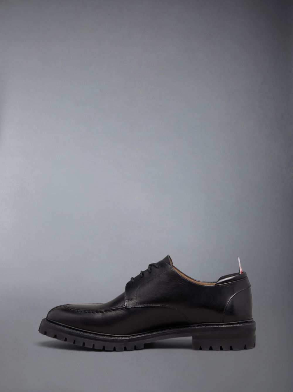 Thom Browne Classic Calf Commando Sole Apron Stitch Derby Men Oxford Shoes Black | MYI47U28342