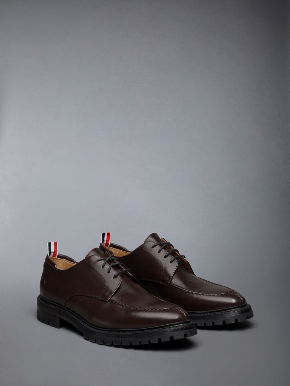 Thom Browne Classic Calf Commando Sole Apron Stitch Derby Men Oxford Shoes Brown | WEN28Y25577