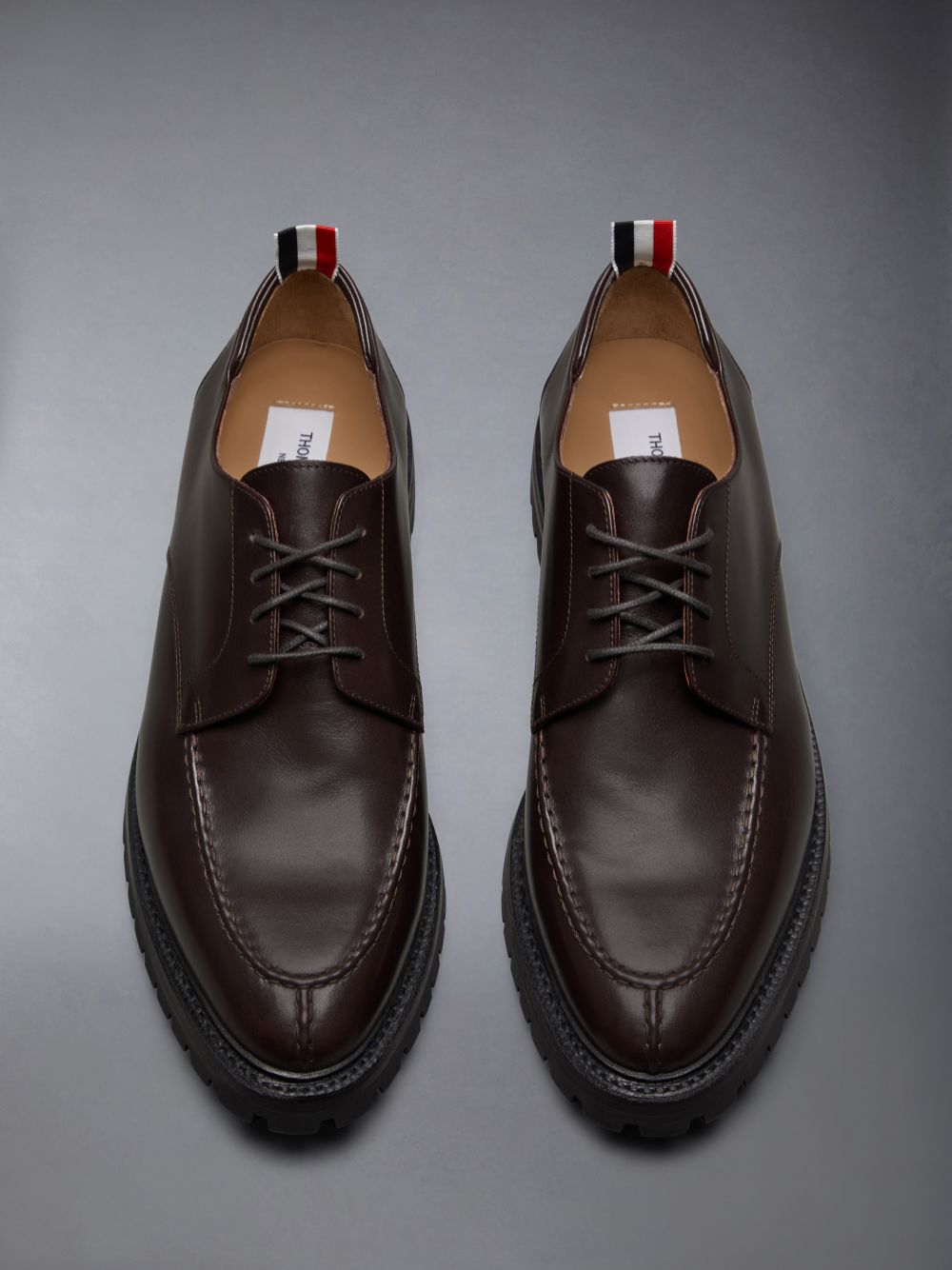 Thom Browne Classic Calf Commando Sole Apron Stitch Derby Men Oxford Shoes Brown | WEN28Y25577