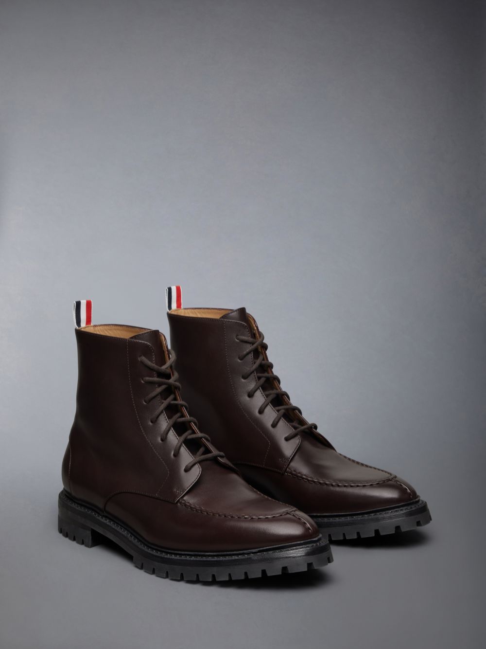 Thom Browne Classic Calf Commando Sole Apron Stitch Men Boots Brown | QBT15U54765