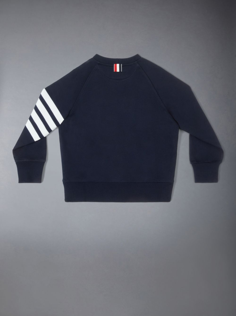 Thom Browne Classic Cotton Loopback Jersey Engineered Raglan Sleeve 4-Bar Girls's Sweatshirts Navy | EJP30B15562