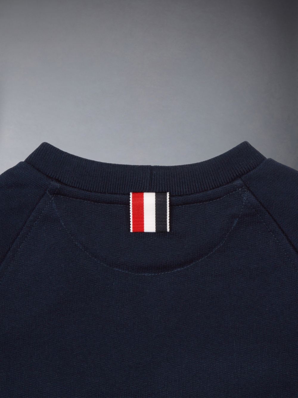 Thom Browne Classic Cotton Loopback Jersey Engineered Raglan Sleeve 4-Bar Girls's Sweatshirts Navy | EJP30B15562