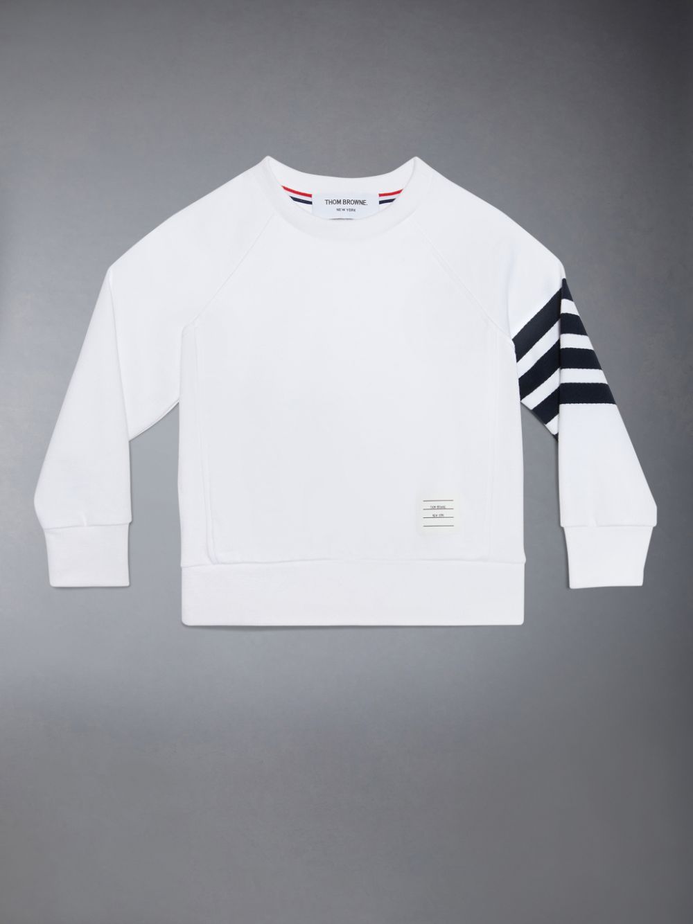 Thom Browne Classic Loopback 4-Bar Boys\'s Sweatshirts White | JTL41O08764