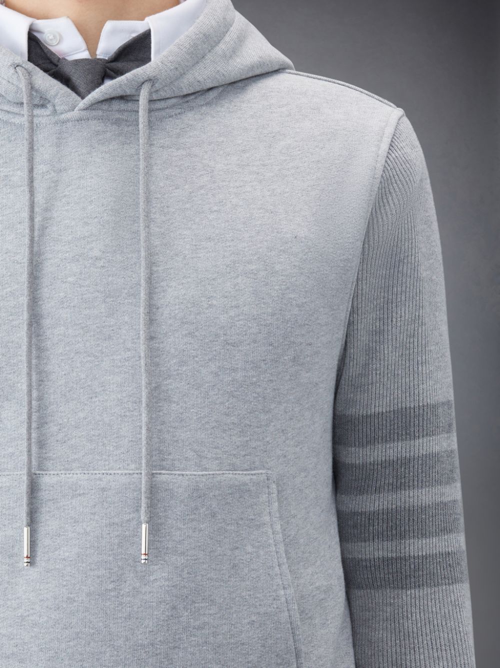 Thom Browne Classic Loopback 4-Bar Men Hoodie Grey | RYK04W60163