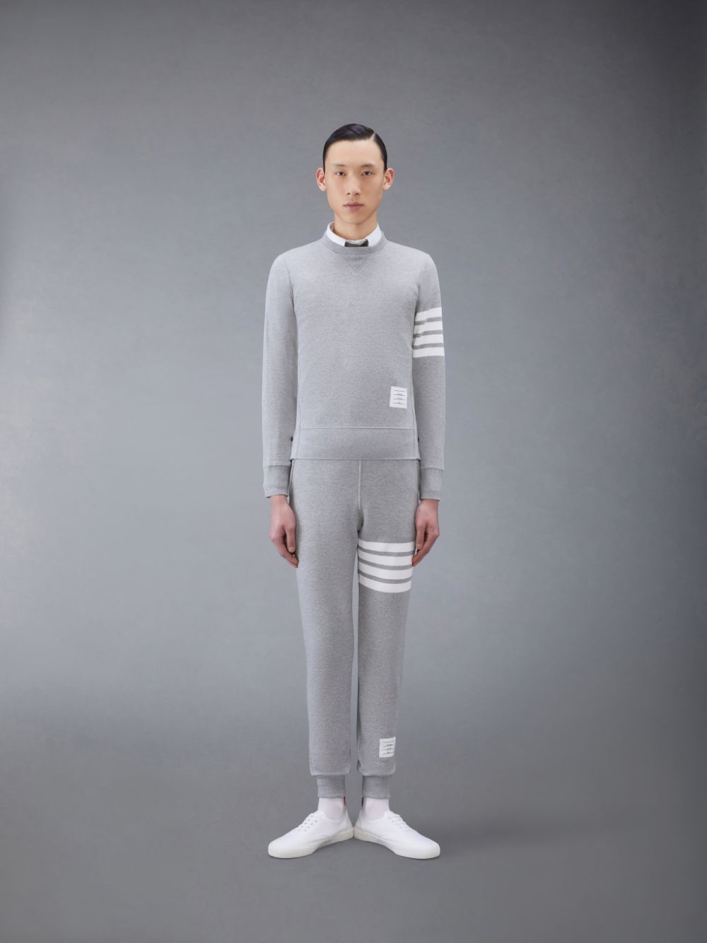 Thom Browne Classic Loopback 4-Bar Men Sweatshirts Grey | JHK92O18188