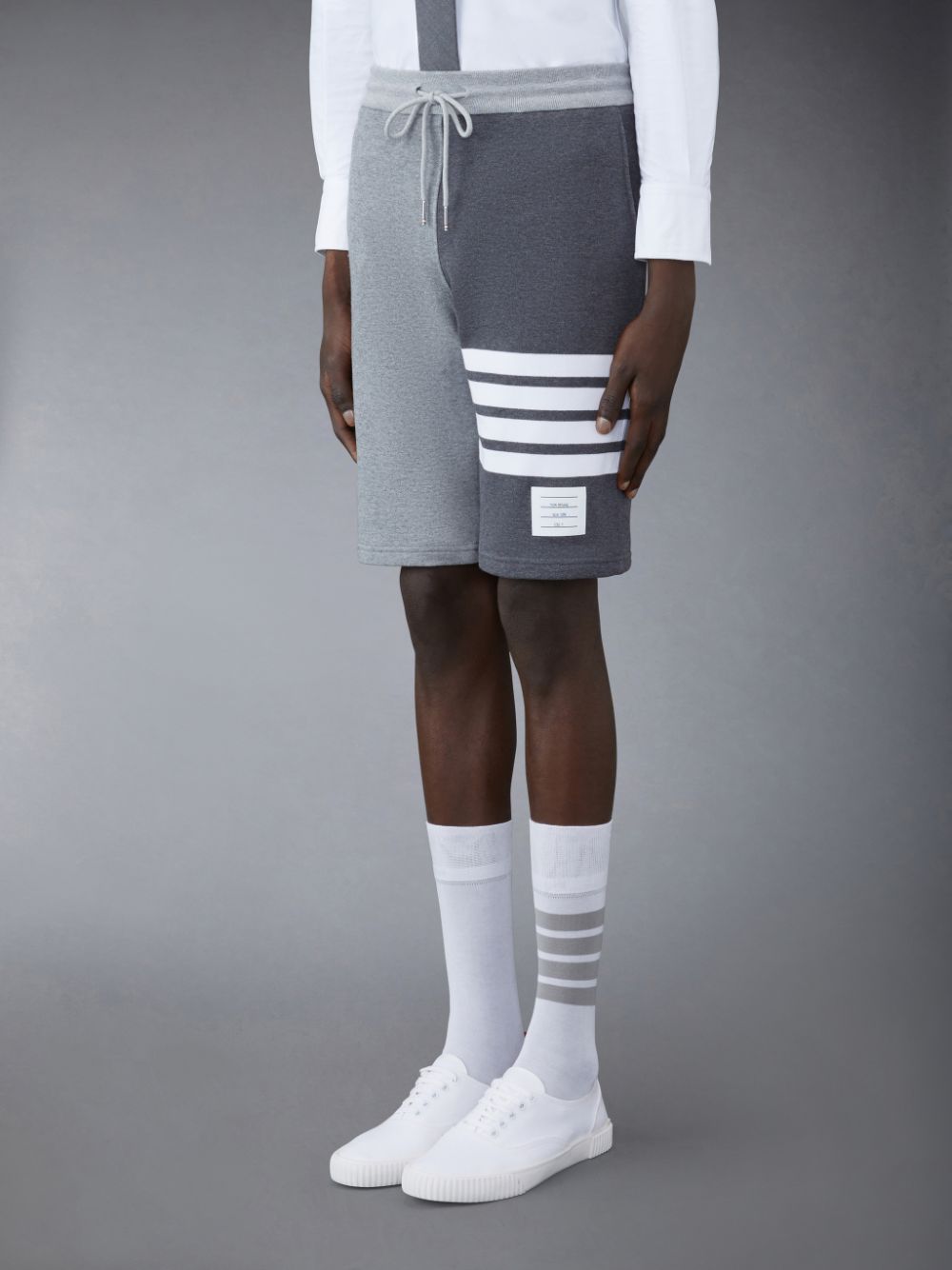 Thom Browne Classic Loopback 4-Bar Men Sweatshorts Grey | ULQ36F93186