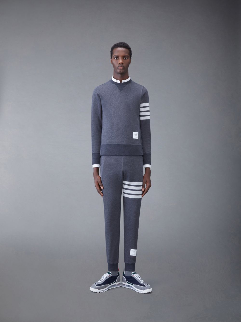 Thom Browne Classic Loopback 4-Bar Men Sweatshirts Grey | MUB70S69213