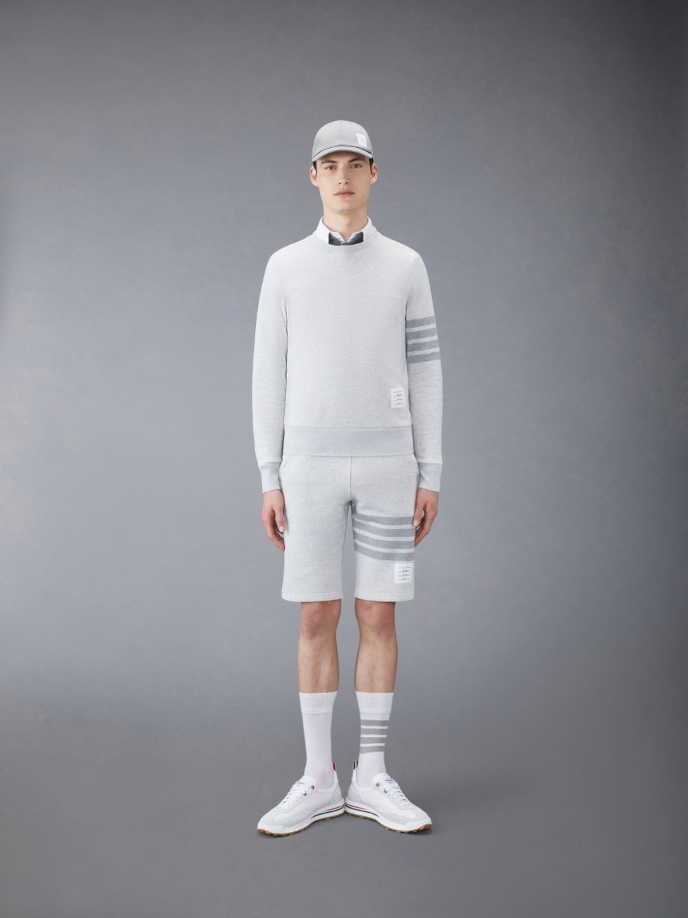 Thom Browne Classic Loopback 4-Bar Men Sweatshorts Grey | CXC96B57431