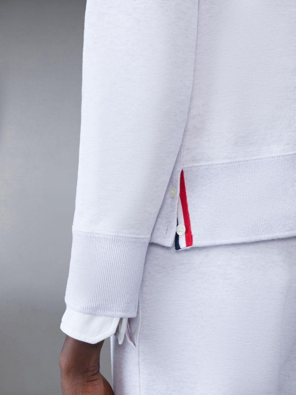 Thom Browne Classic Loopback 4-Bar Men Sweatshirts White | LZB48R38707