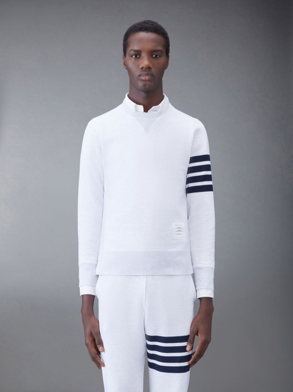 Thom Browne Classic Loopback 4-Bar Men Sweatshirts White | LZB48R38707