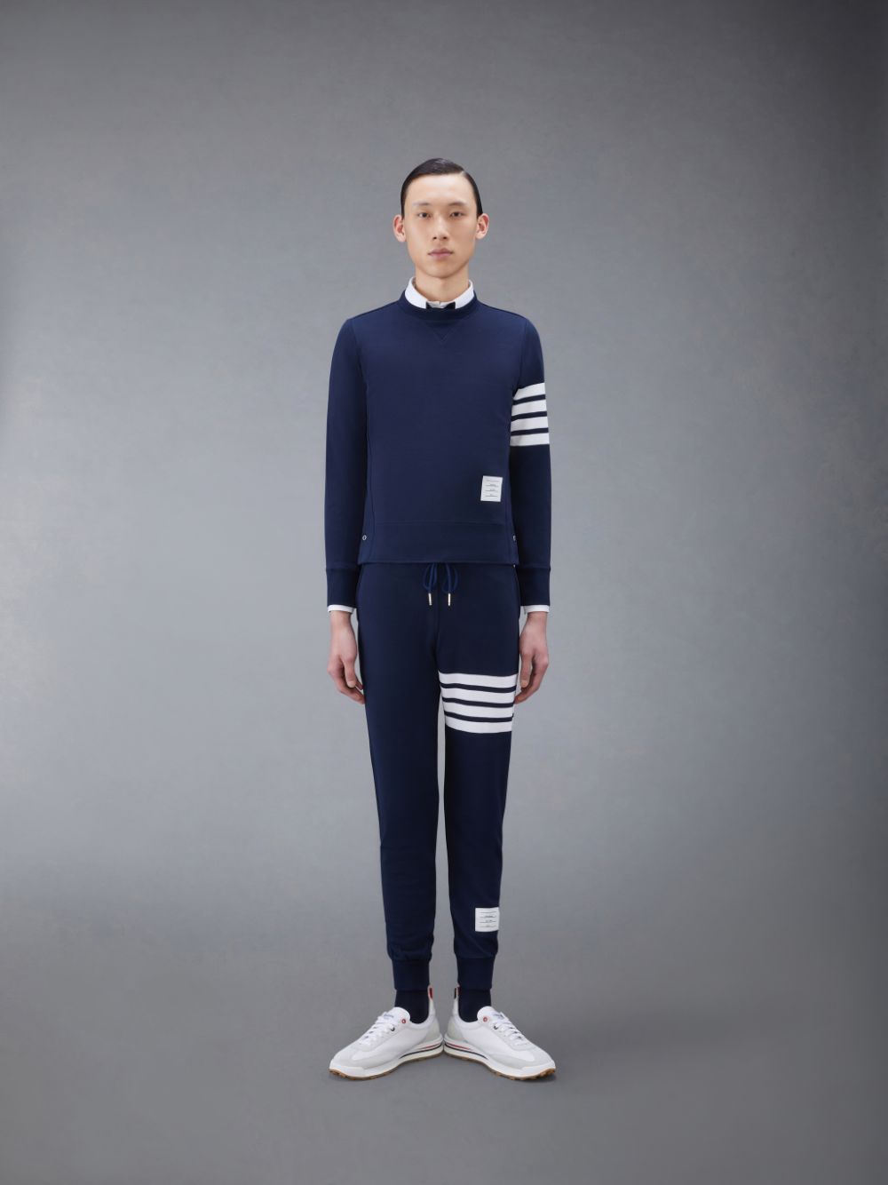 Thom Browne Classic Loopback 4-Bar Men Sweatshirts Blue | NUE41O62610