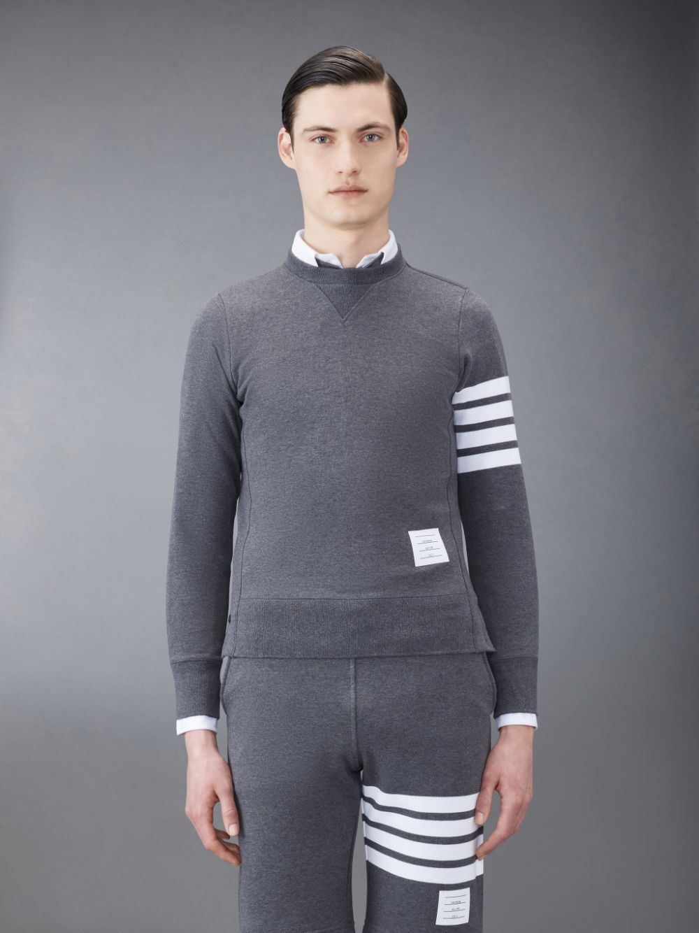 Thom Browne Classic Loopback 4-Bar Men Sweatshirts Grey | PLG84B59438