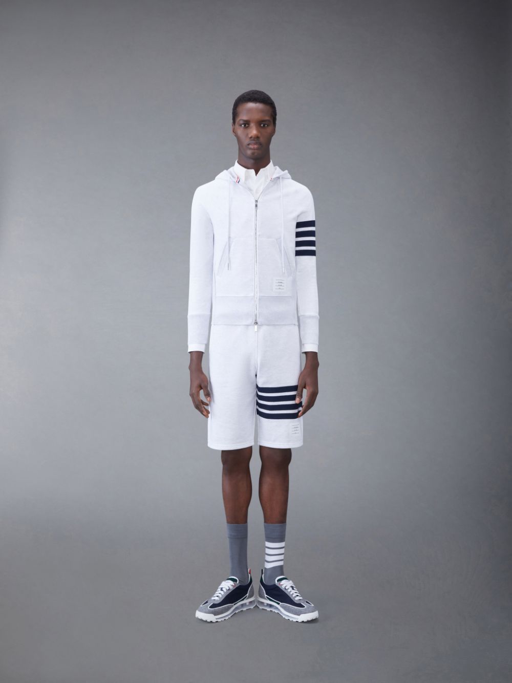 Thom Browne Classic Loopback 4-Bar Men Sweatshorts White | LLZ02D24829