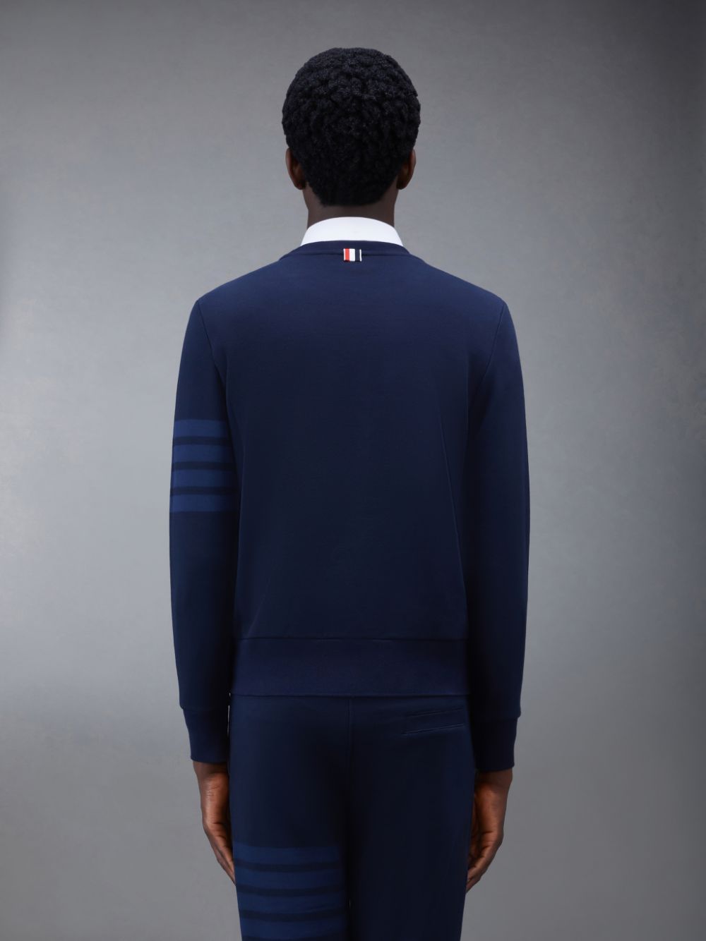 Thom Browne Classic Loopback 4-Bar Relaxed Men Sweatshirts Blue | ZSO84C46075