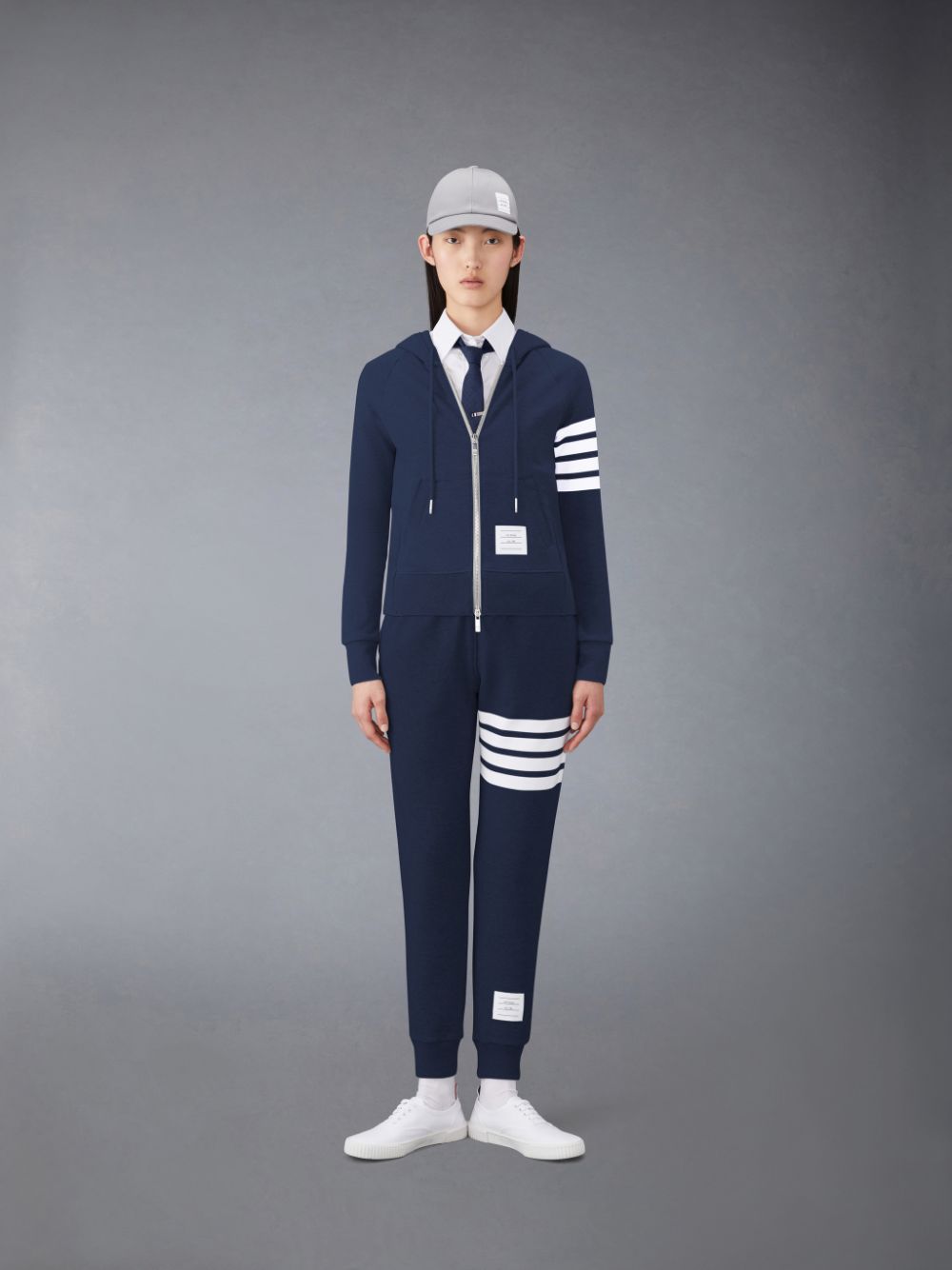 Thom Browne Classic Loopback 4-Bar Women Sweatpants Blue | IKB87B12367