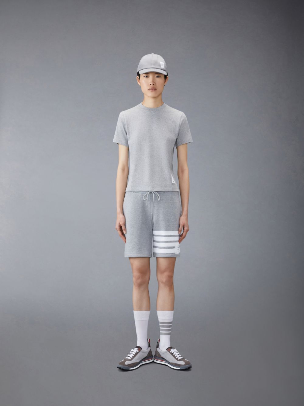 Thom Browne Classic Loopback 4-Bar Women Shorts Grey | WZA80D34167