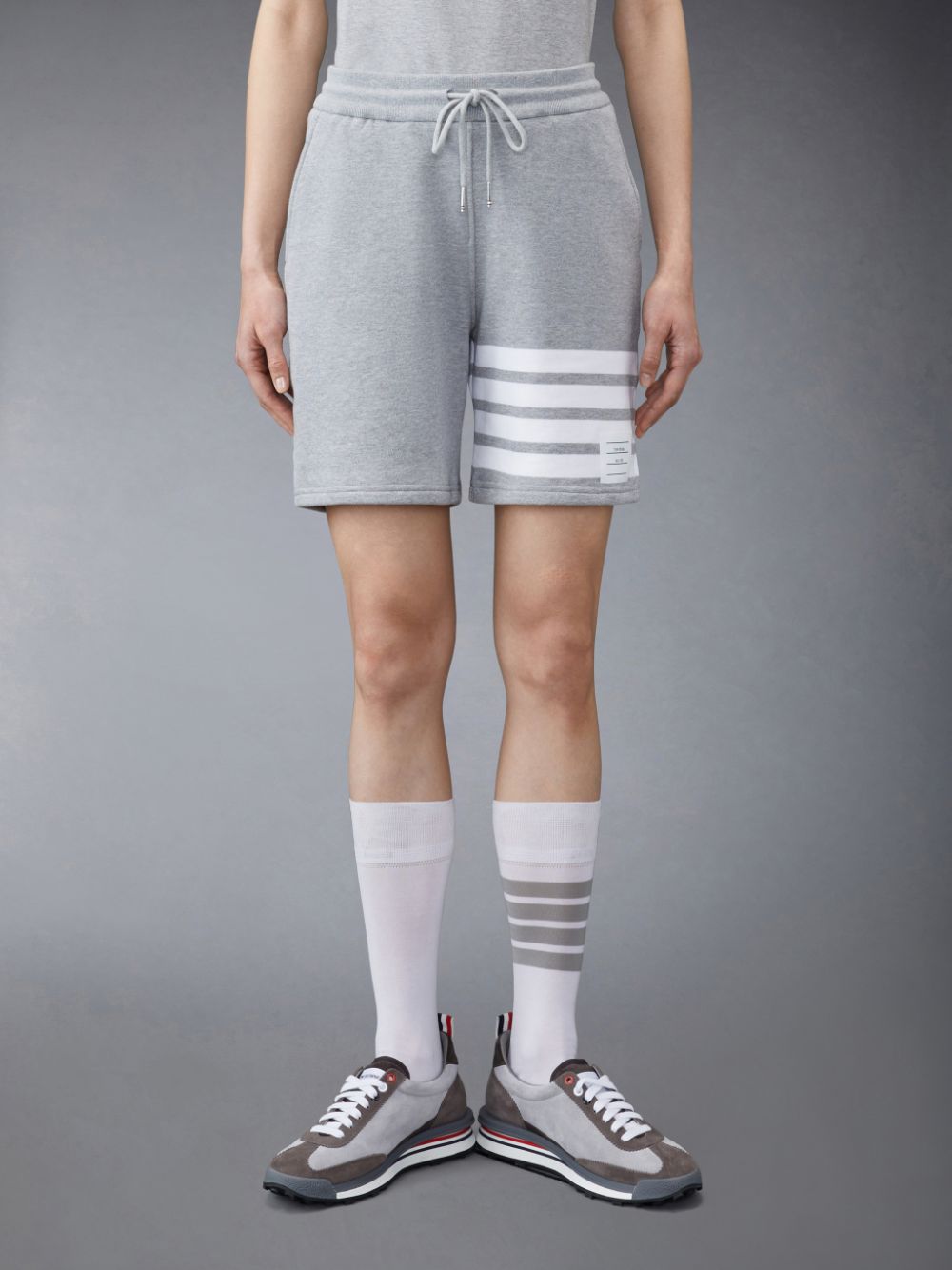 Thom Browne Classic Loopback 4-Bar Women Shorts Grey | WZA80D34167