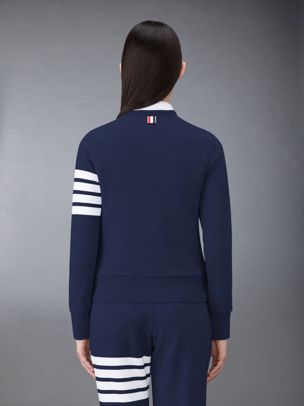 Thom Browne Classic Loopback 4-Bar Women Sweatshirts Blue | FOY78A74691