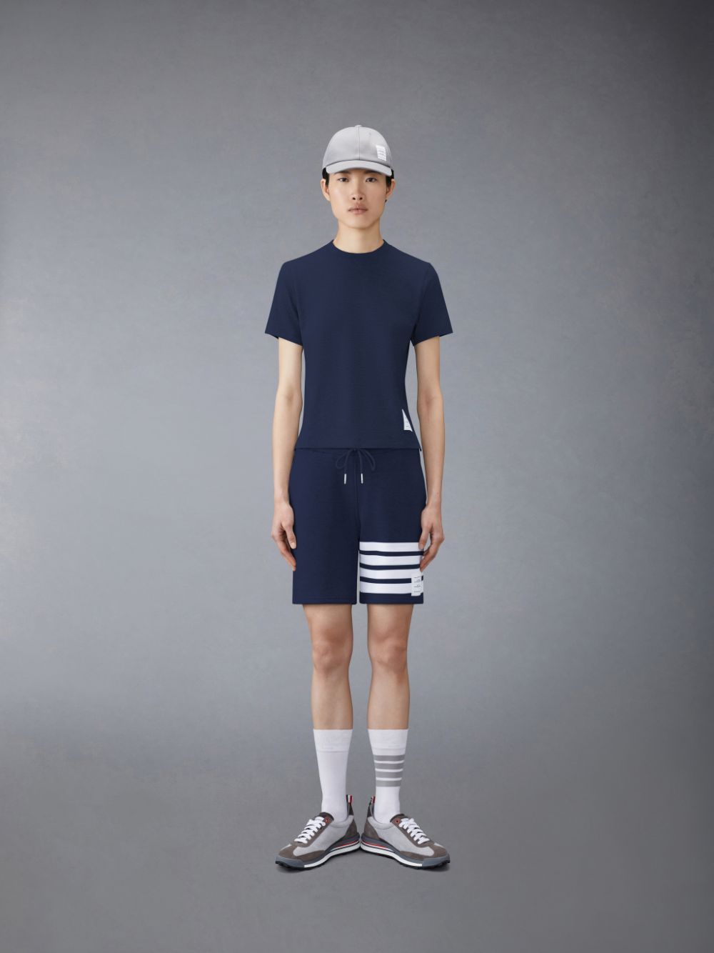 Thom Browne Classic Loopback 4-Bar Women Shorts Blue | TIP43B84038