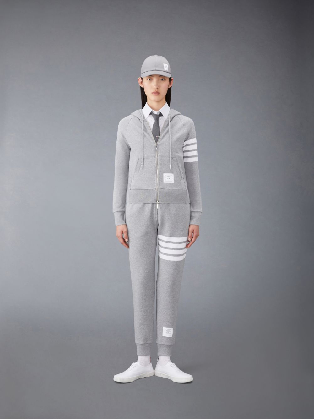 Thom Browne Classic Loopback 4-Bar Women Sweatpants Grey | GWX11L09965