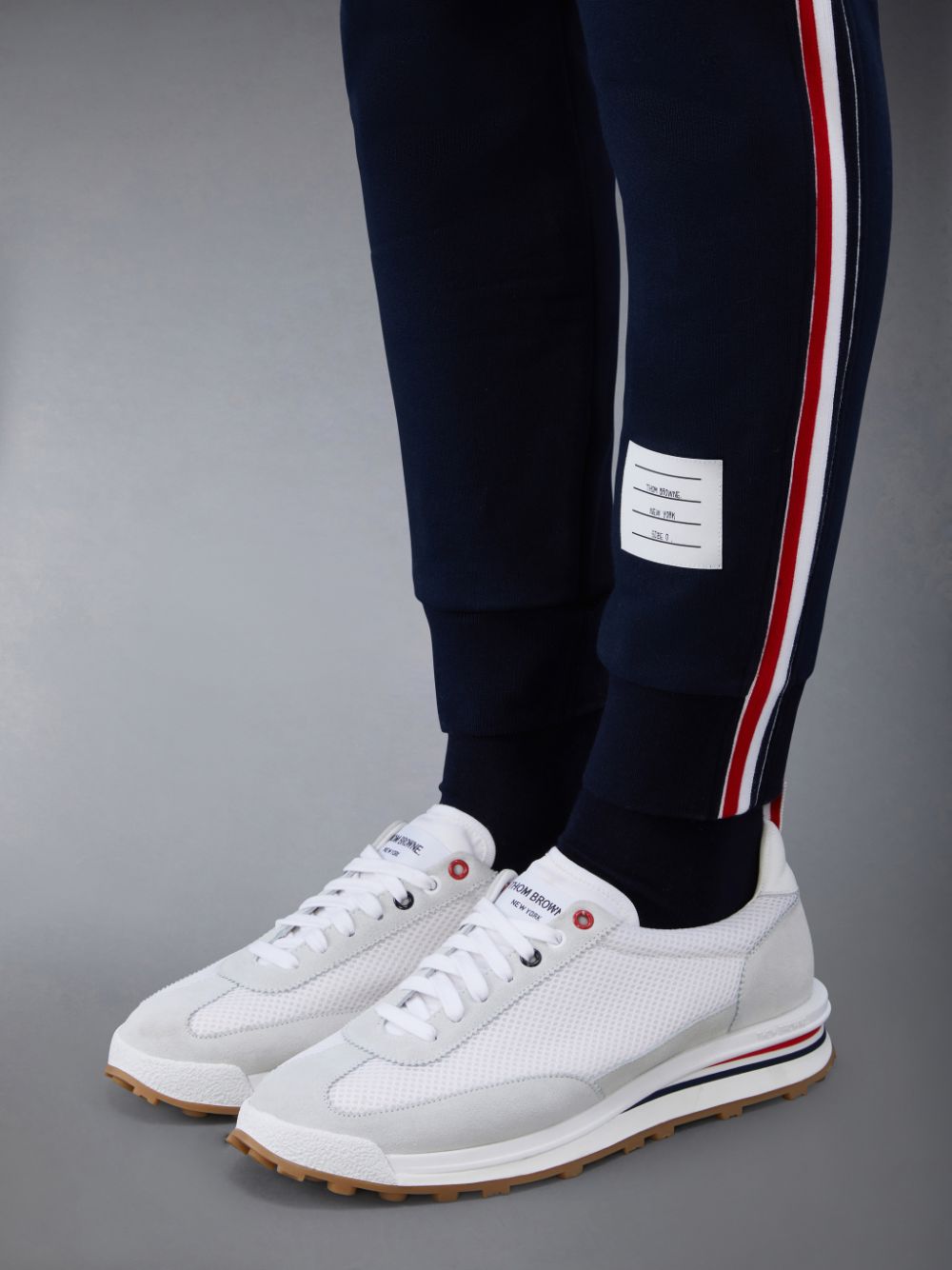 Thom Browne Classic Loopback Stripe Men Sweatpants Blue | FFO57V31452