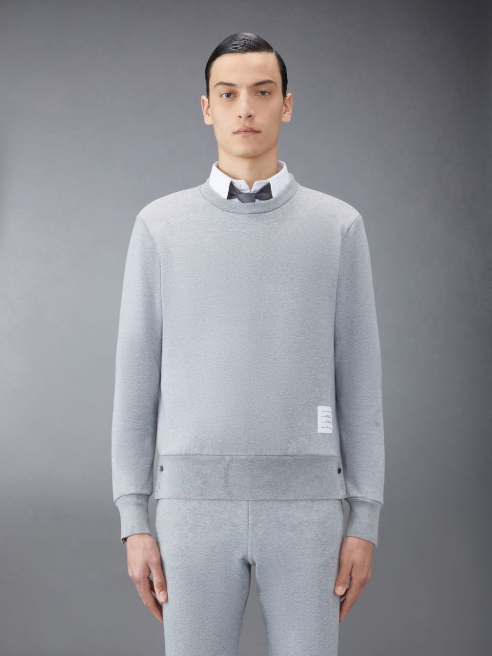 Thom Browne Classic Loopback Stripe Men Pullover Grey | CVT38L35042