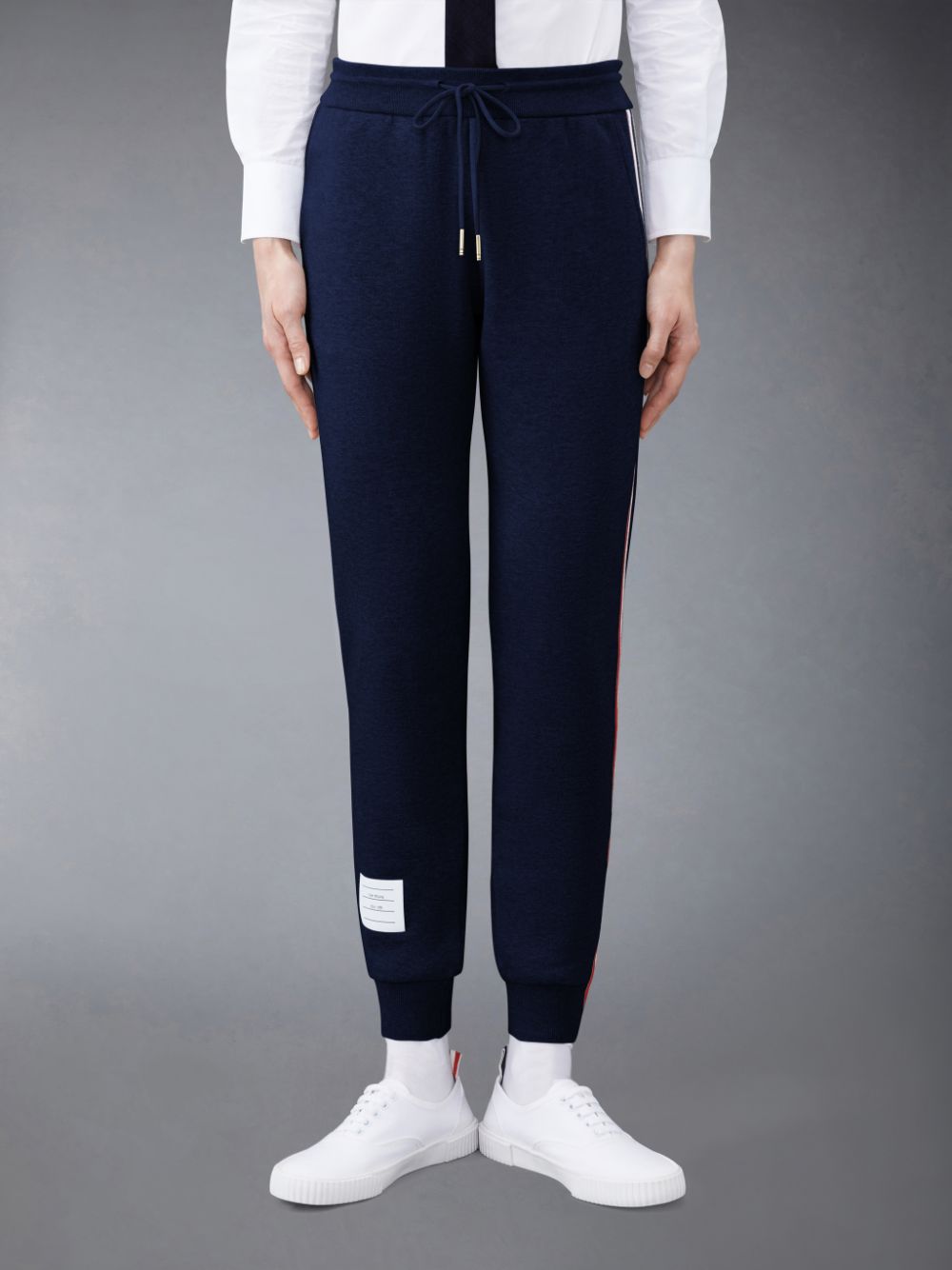 Thom Browne Classic Loopback Stripe Women Sweatpants Blue | EUC60L86795