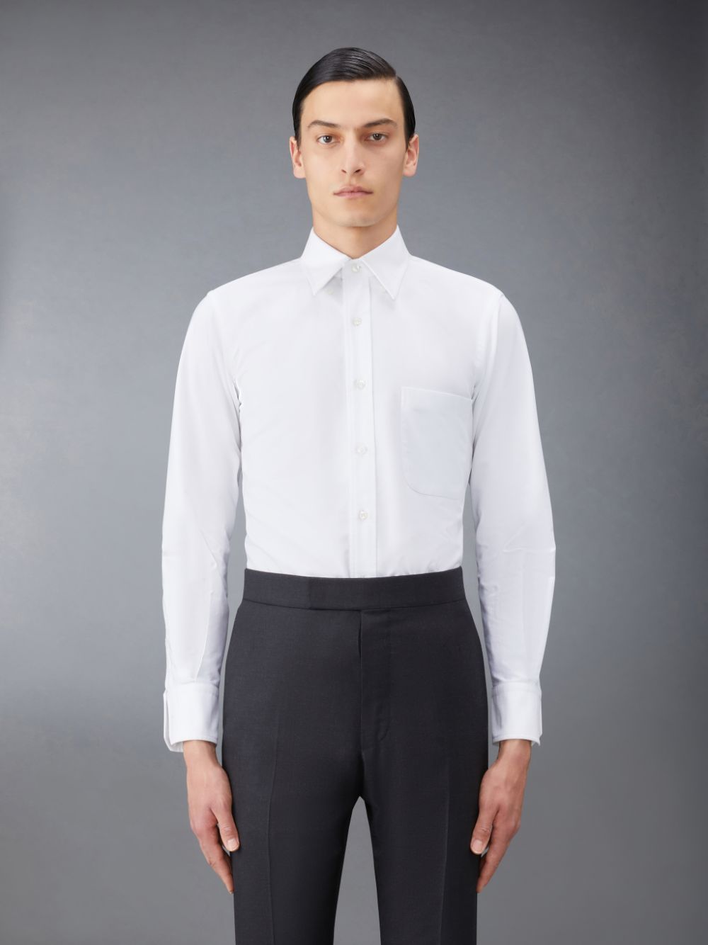 Thom Browne Classic Oxford Button-Down Men Shirts White | DLN45X25921