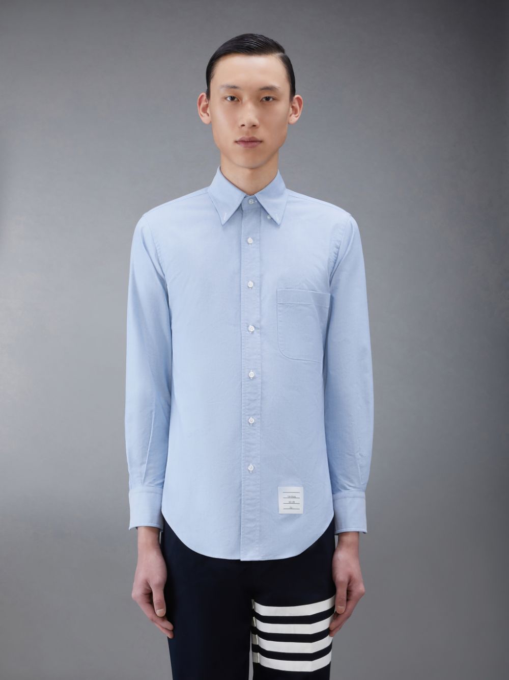 Thom Browne Classic Oxford Button-Down Men Shirts Blue | QCN56S29351