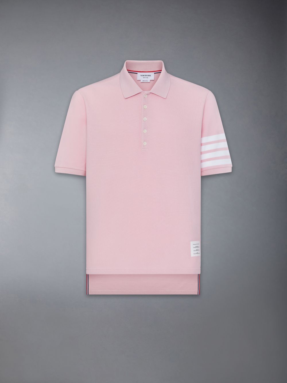 Thom Browne Classic Pique 4-Bar Short Sleeve Men Polo Shirt Pink | CWC19H52784