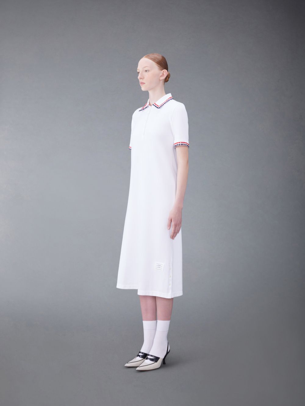 Thom Browne Classic Pique Polo Women Dress White | VNI27O83697