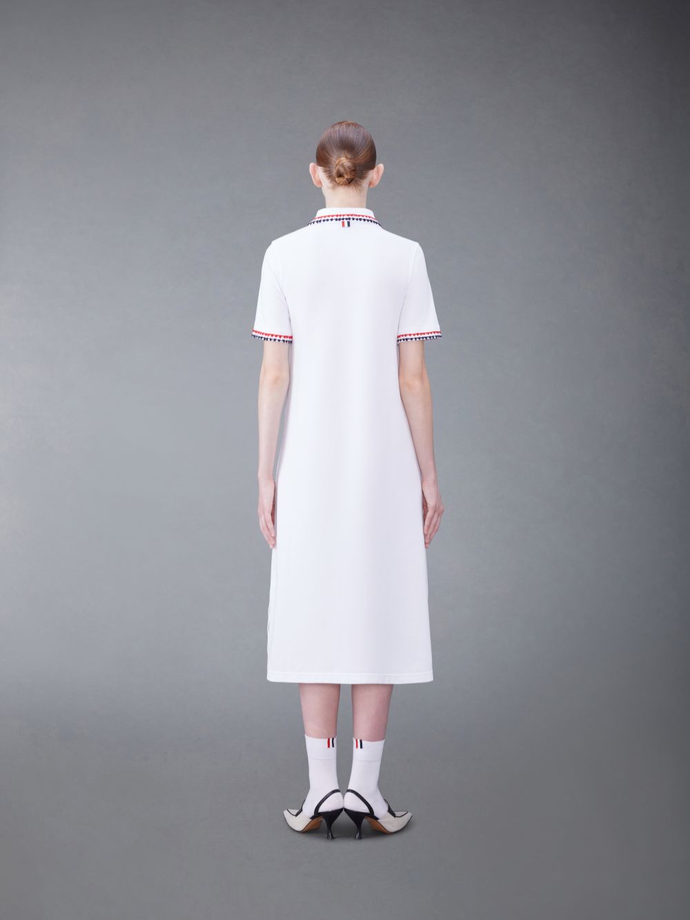 Thom Browne Classic Pique Polo Women Dress White | VNI27O83697