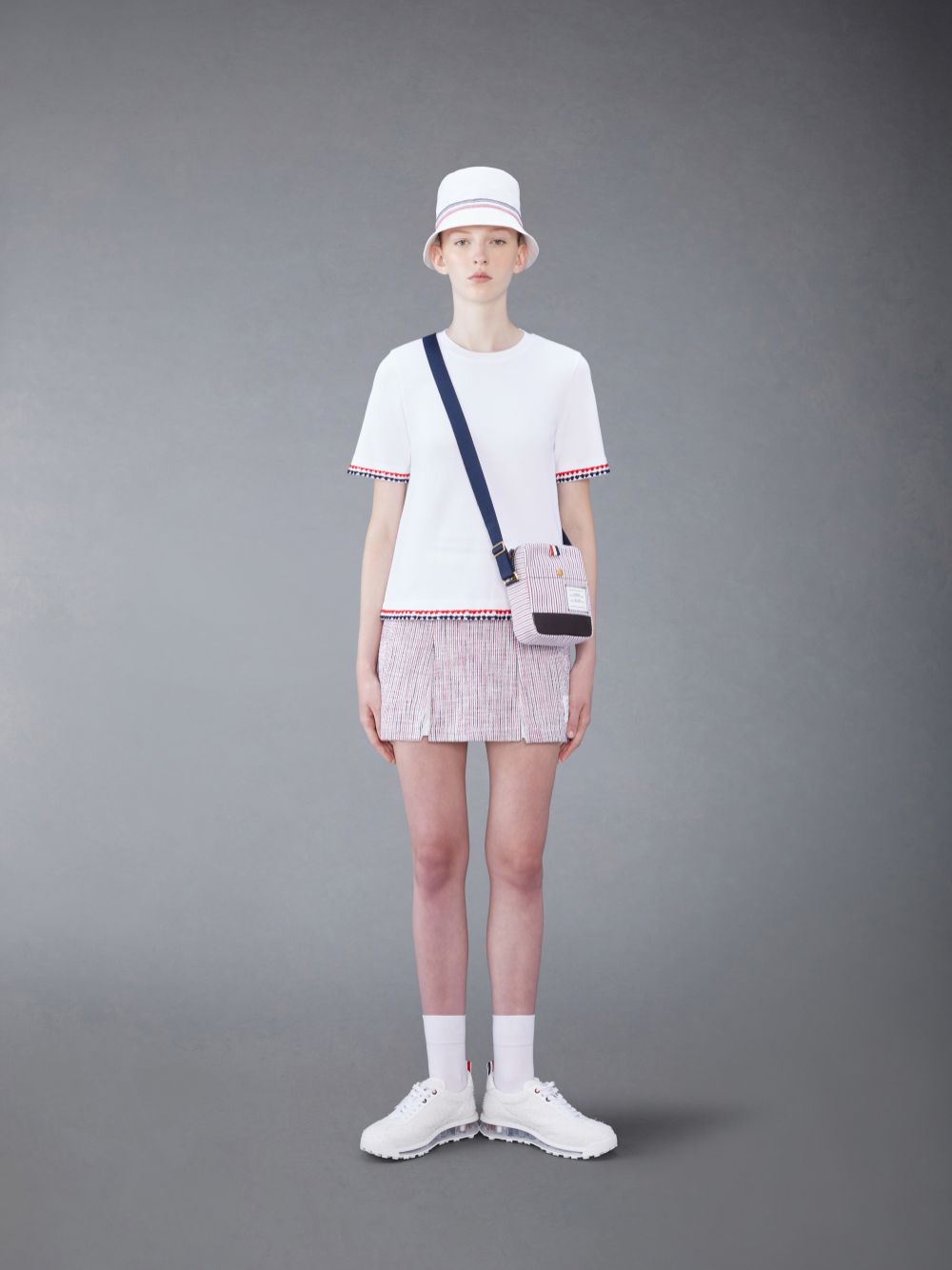 Thom Browne Classic Pique Short Sleeve Women T Shirts White | GQK82P06773