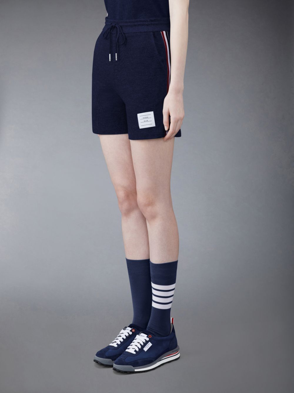 Thom Browne Classic Pique Stripe Women Shorts Blue | DUW51H28696