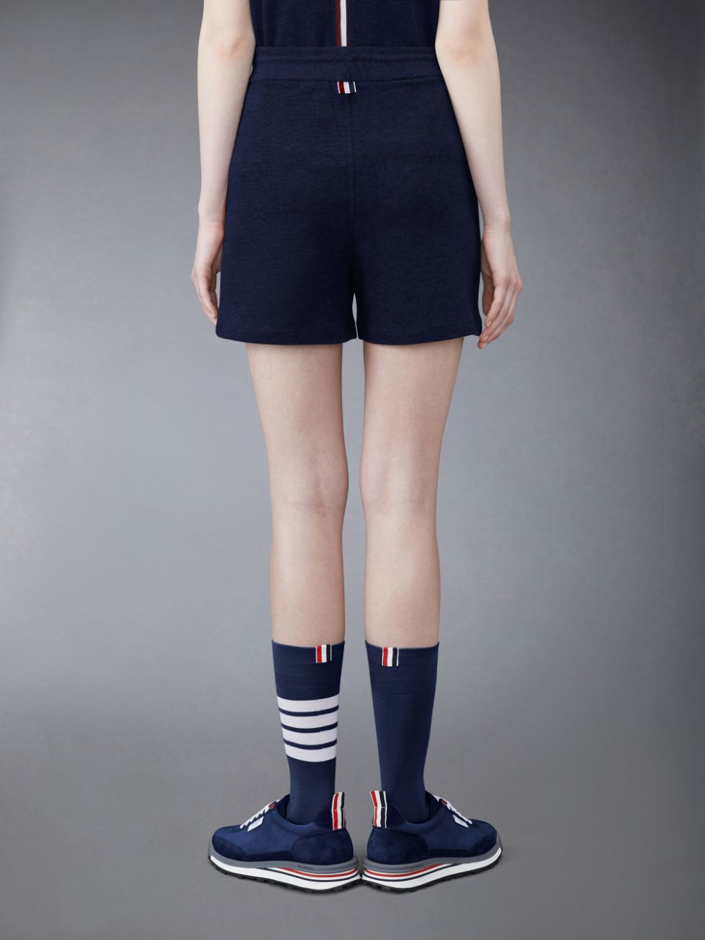 Thom Browne Classic Pique Stripe Women Shorts Blue | DUW51H28696