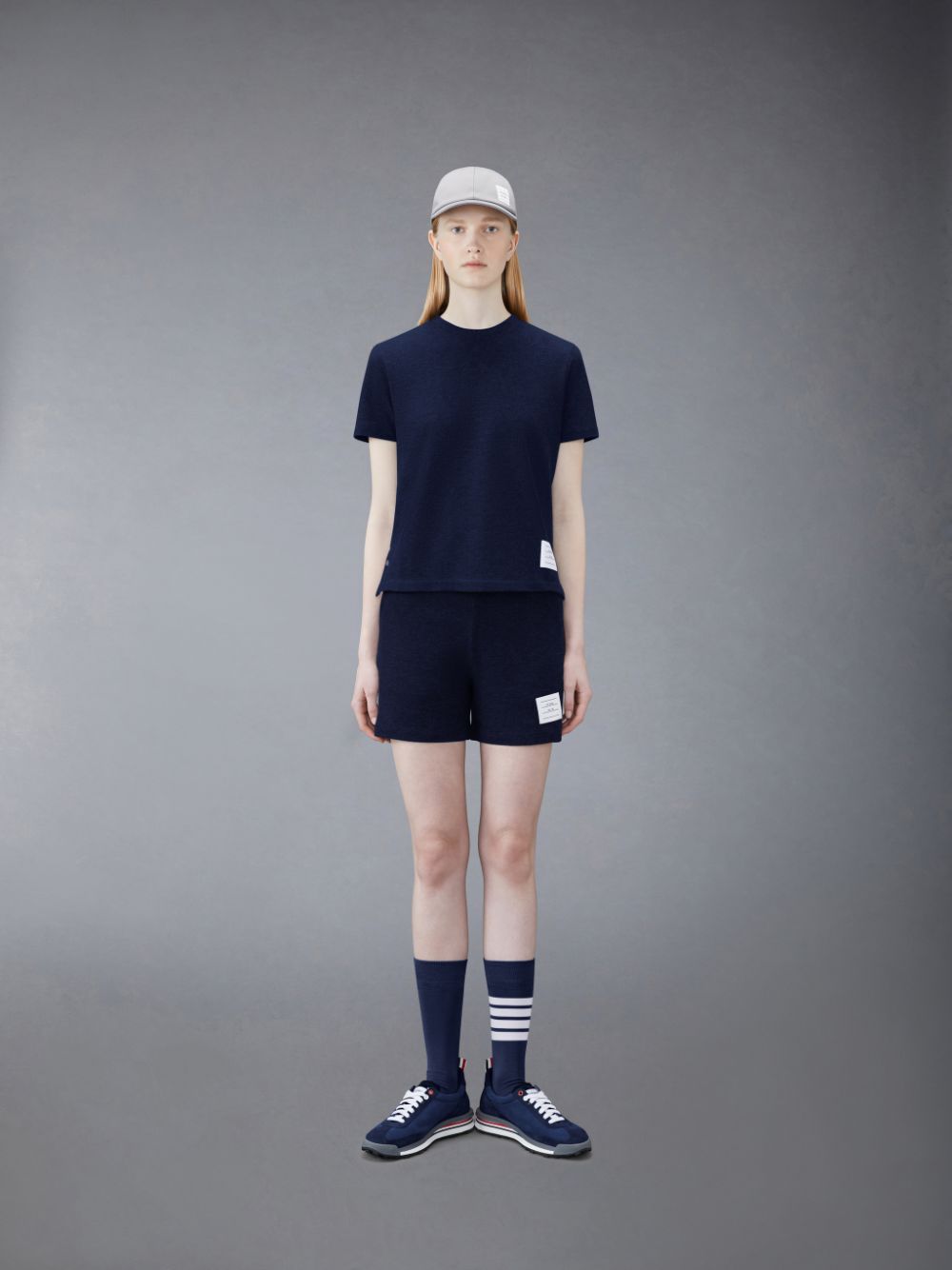 Thom Browne Classic Pique Stripe Women Shorts Blue | DUW51H28696