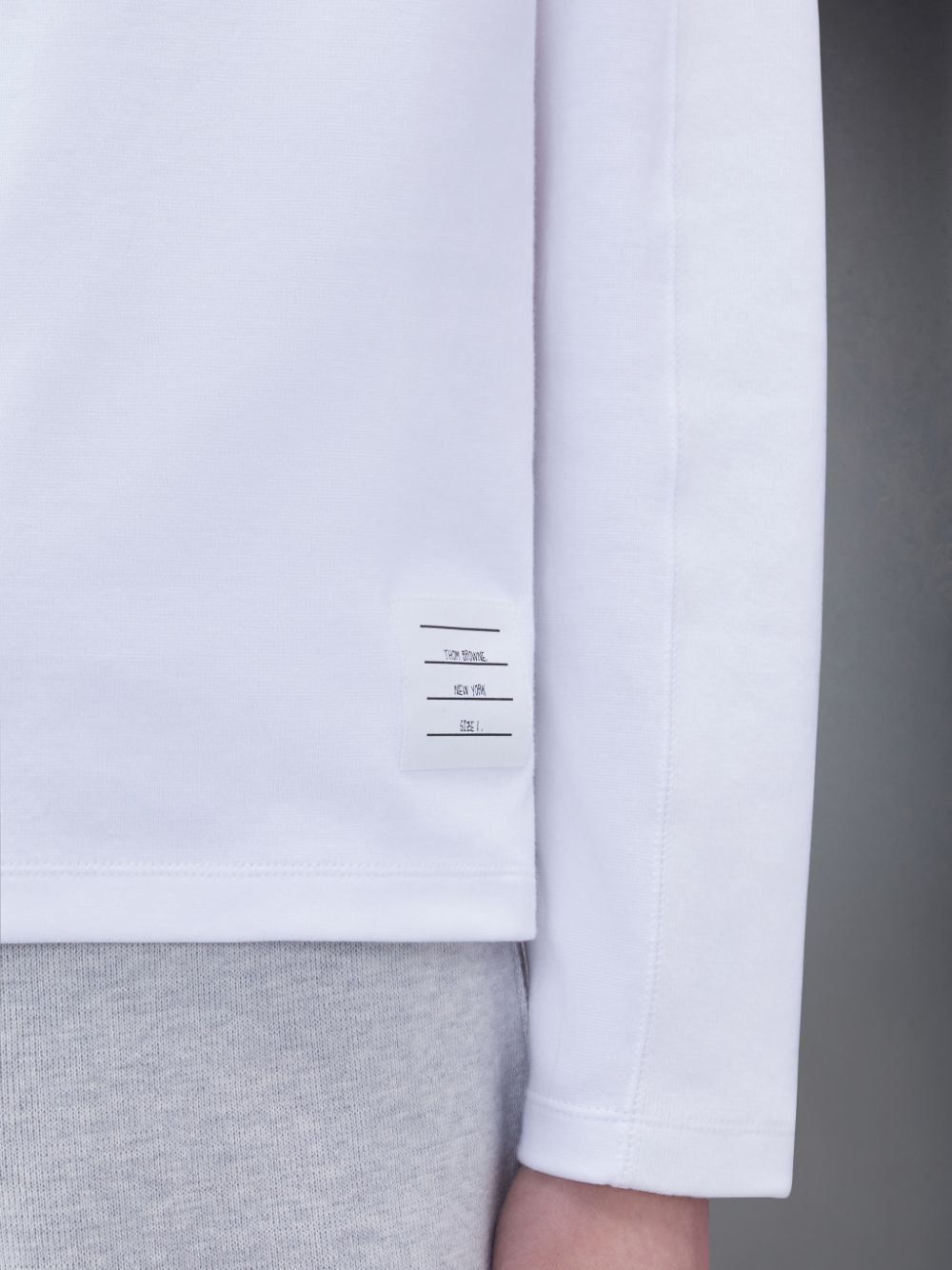 Thom Browne Cotton 4-Bar Men T Shirts White | MFO19U99034