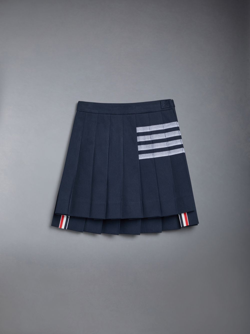 Thom Browne Cotton 4-Bar Pleated Mini Girls\'s Skirts Blue | HJG04O41437