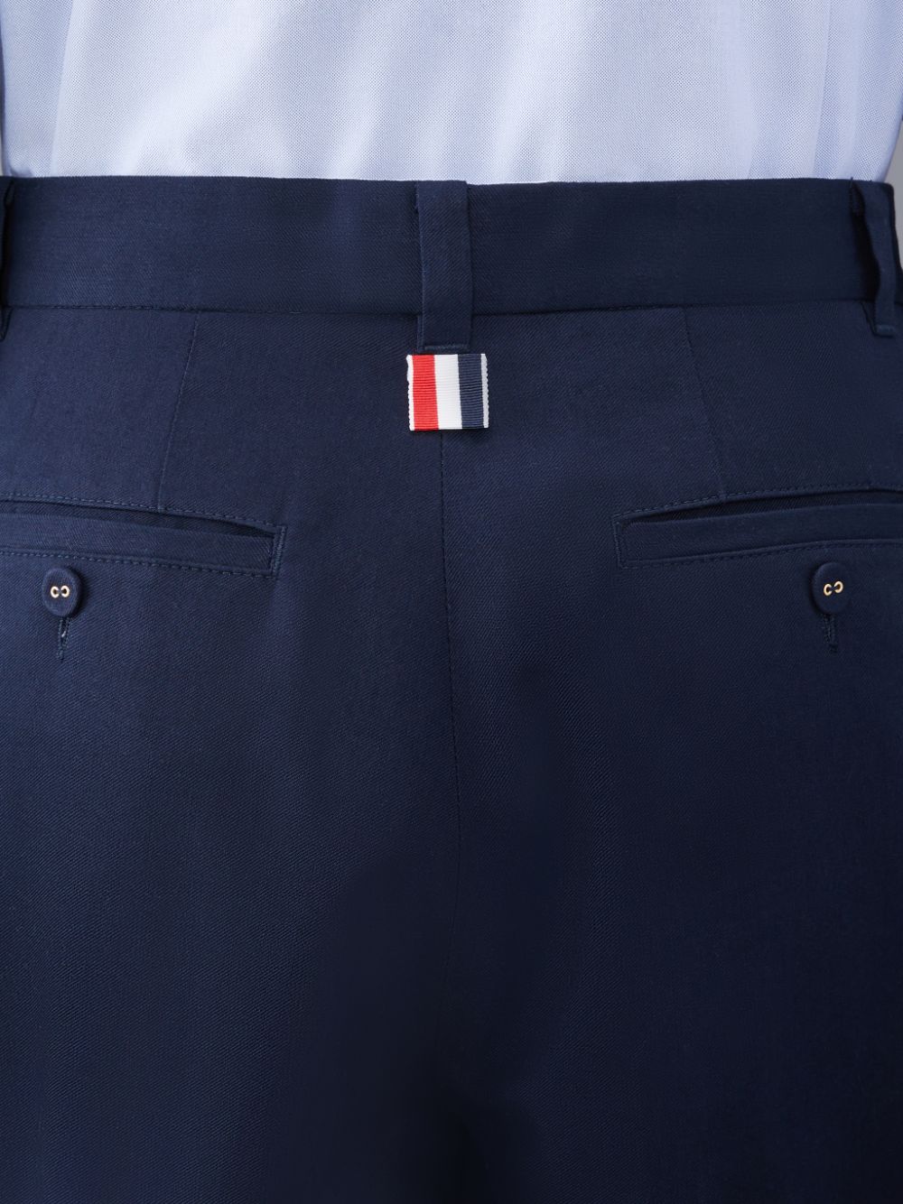 Thom Browne Cotton 4-Bar Pocket Men Shorts Blue | MMT73P81588