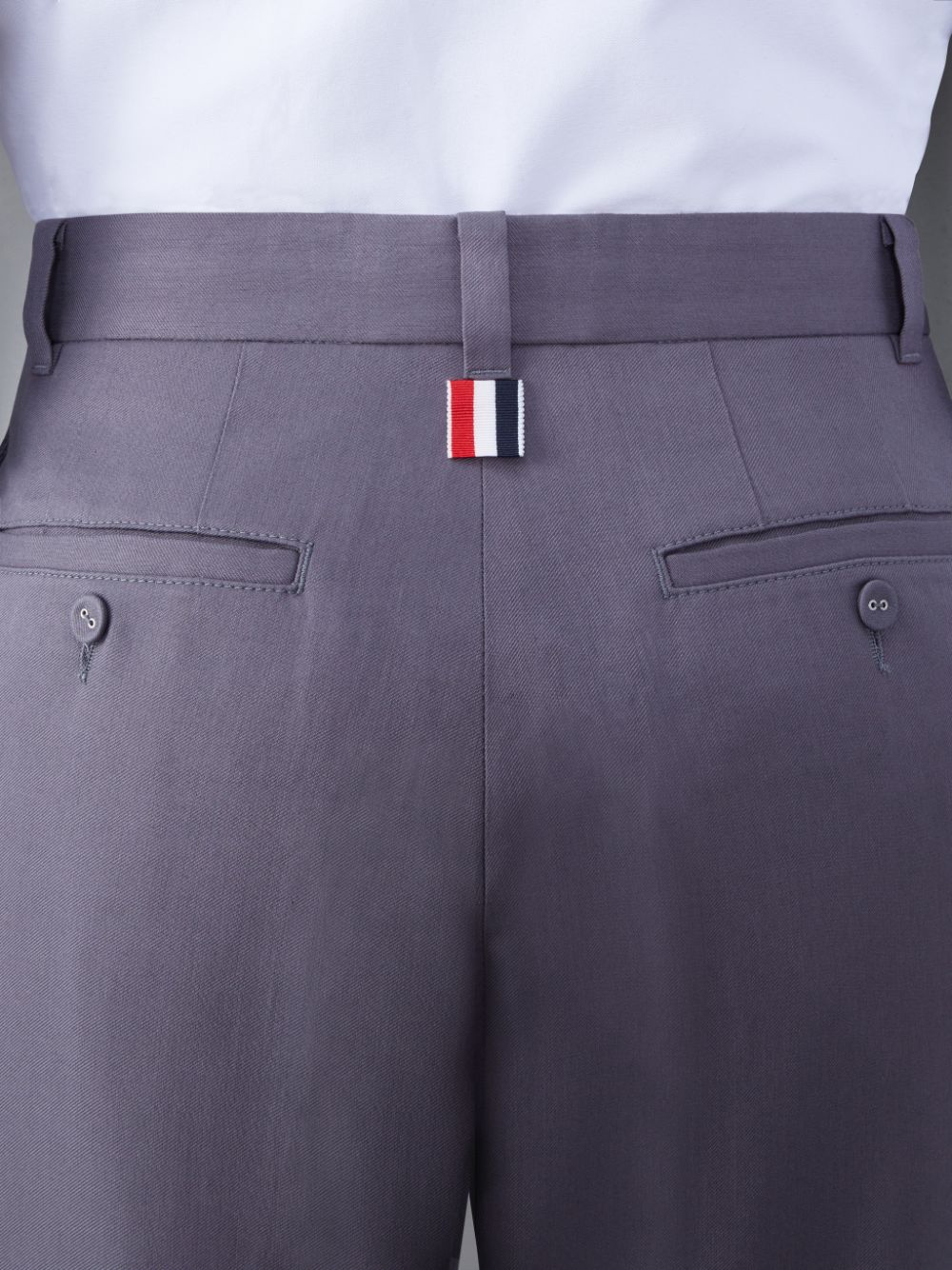 Thom Browne Cotton 4-Bar Straight Leg Men Pants Grey | ZFO68W82851