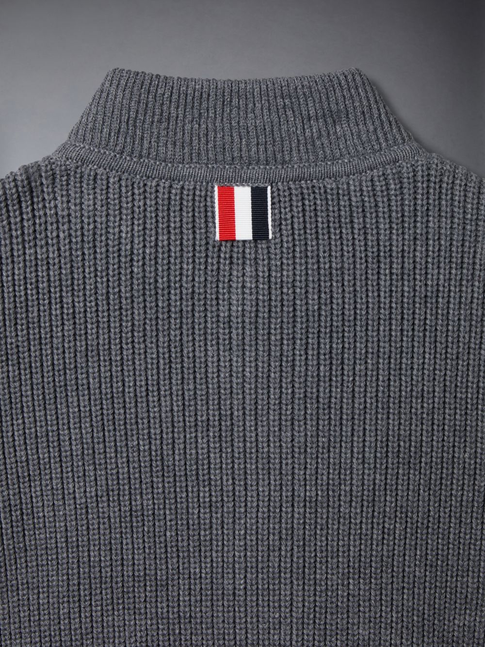 Thom Browne Cotton 4-Bar Zip up Boys's Cardigan Grey | XUR78S56974