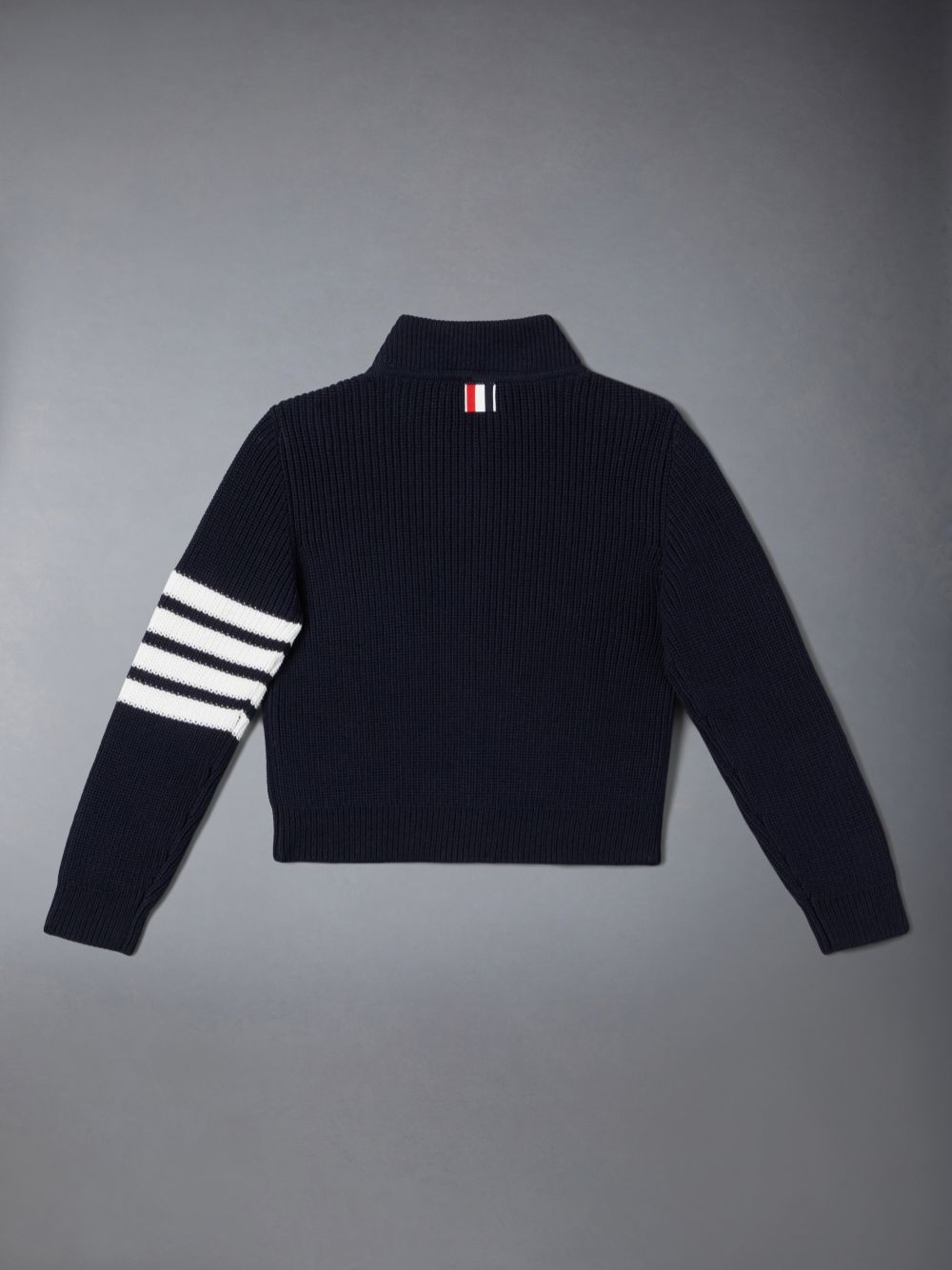 Thom Browne Cotton 4-Bar Zip up Boys's Cardigan Blue | SOL39D53584