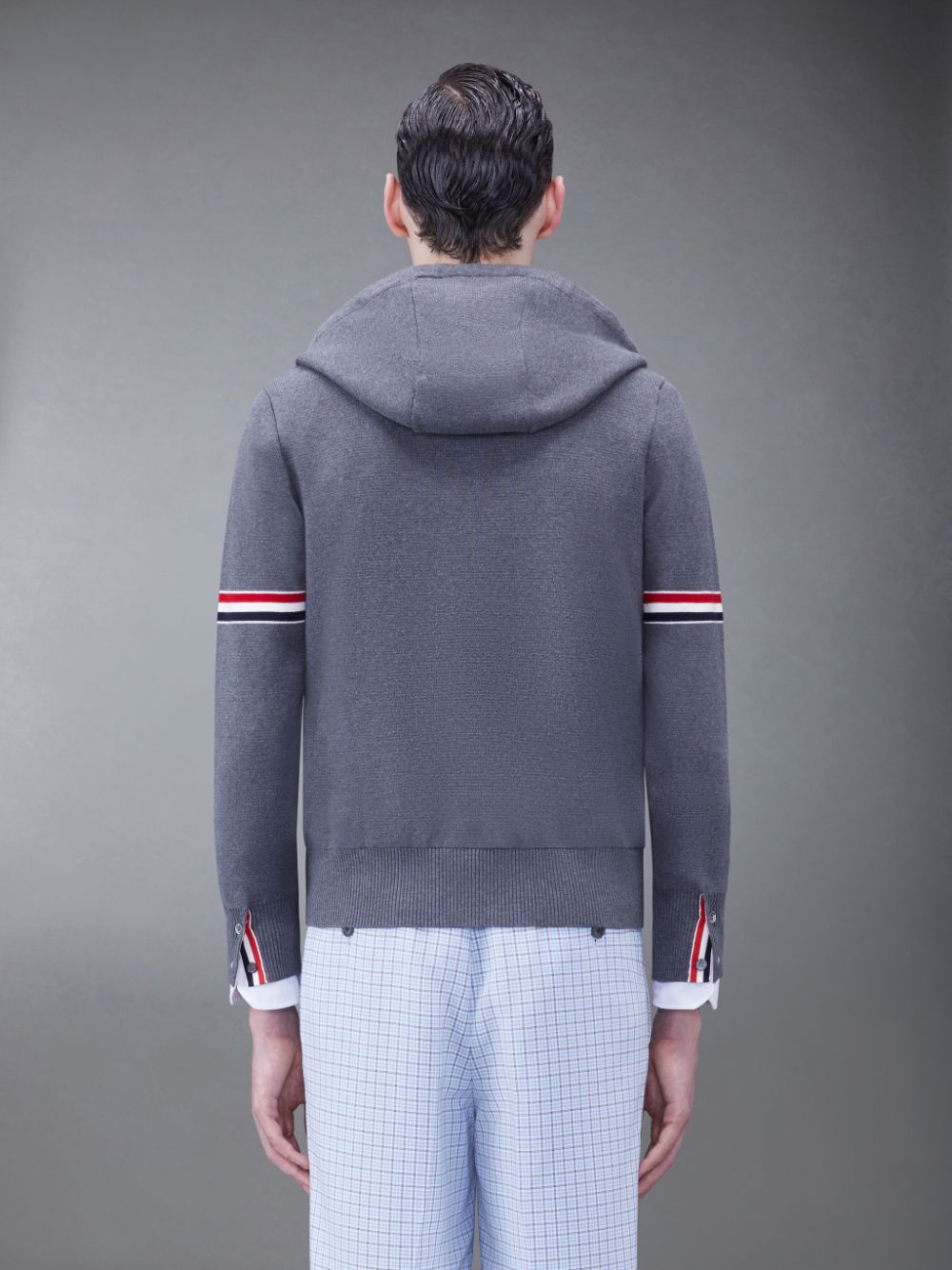 Thom Browne Cotton Armband Men Hoodie Grey | MAE82O59651