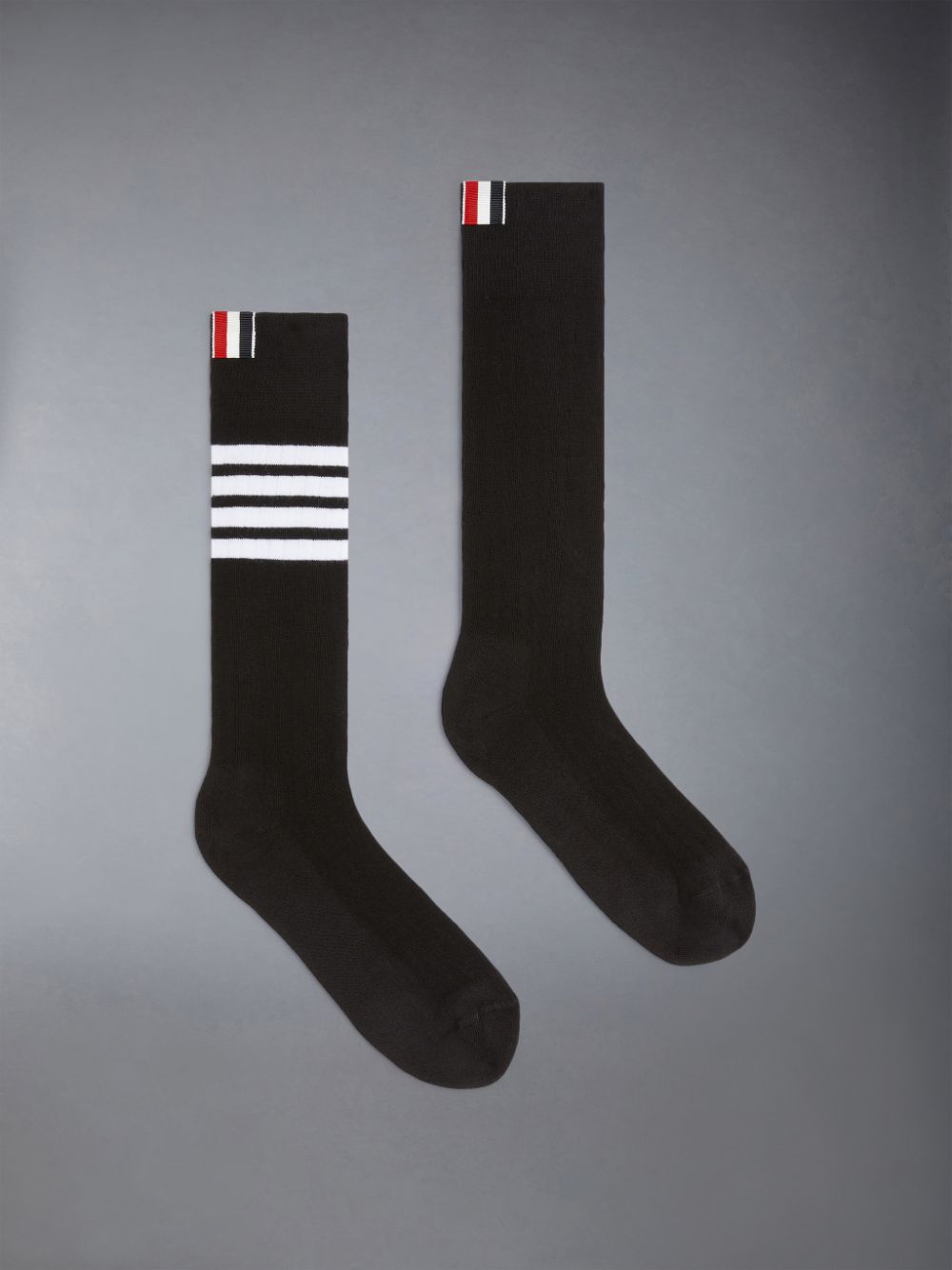 Thom Browne Cotton Athletic Mid-calf 4-Bar Men Socks Black | GHO02A60793