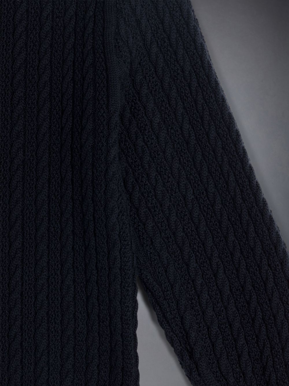 Thom Browne Cotton Cable Knit Boys's Pullover Black | DYO97V03296