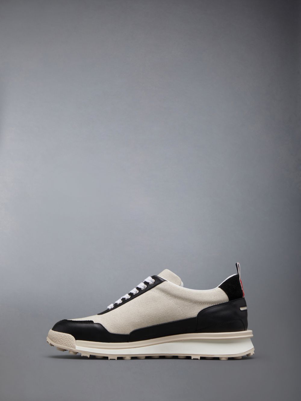 Thom Browne Cotton Canvas Alumni Men Sneakers Beige | GRH10A32170