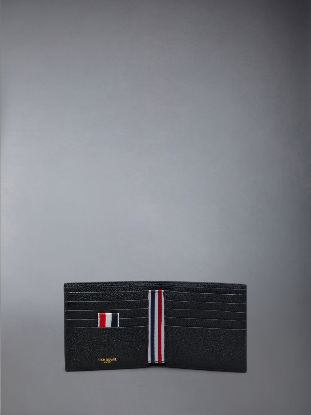 Thom Browne Cotton Canvas Leather Frame Bifold Men Wallets Beige | MOL28R41570