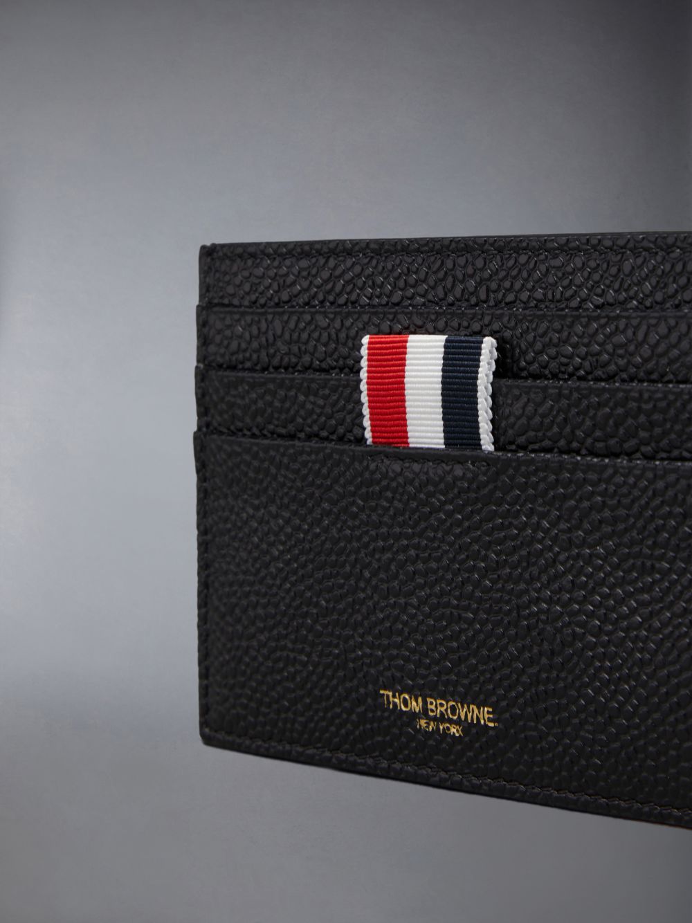 Thom Browne Cotton Canvas Note Men Card Case Black | DDE39O91356