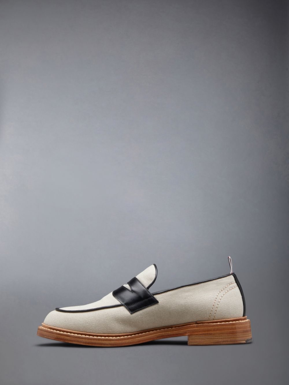 Thom Browne Cotton Canvas Penny Men Loafers Brown | SPV33V82571