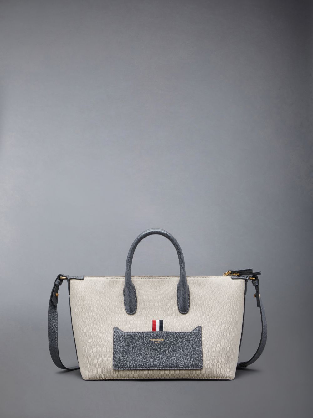 Thom Browne Cotton Canvas Small Women Duffle Bags Beige | JAN96X26704